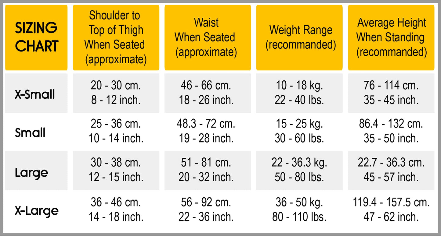 Ridesafer - Extra Large Black, Lightweight, Compact, Portable Car Seat - Perfect For Travel And Everyday Child Safety