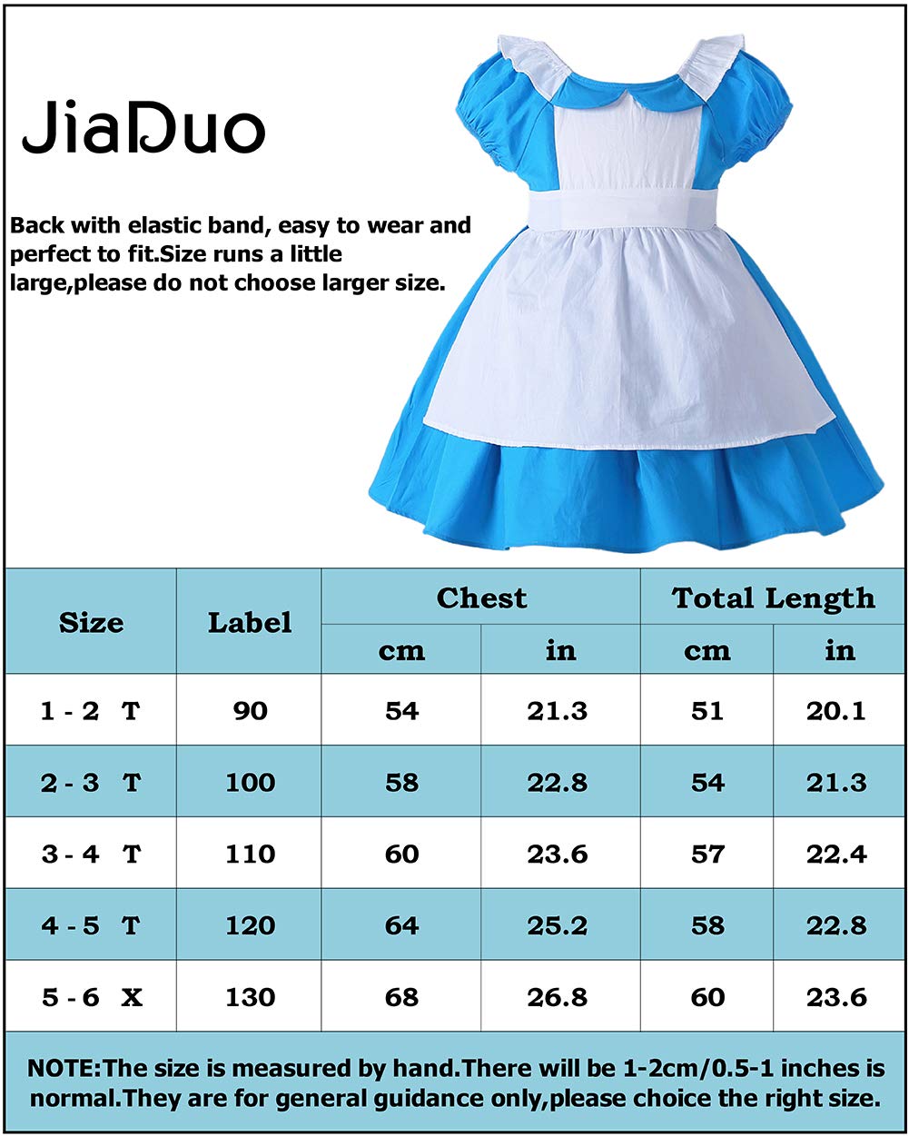Jiaduo Little Girls Princess Dress Up Cotton Halloween Party Costumes 3-4T