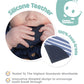 Cheeky Chompers 2-In-1 Baby Dribble Bib With Soft Silicone Teether, Reversible Bandana Style, Innovative Dimple Design Soothes G