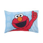 Sesame Street Best Friends Blue, Red, Yellow 4 Piece Toddler Bed Set - Comforter, Fitted Bottom Sheet, Flat Top Sheet, Reversibl