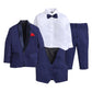 Jeetethnics Boys Blue Coat Suit Set With Waistcoat Shirt And Trousers (9104Bh)