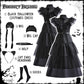 Vorlits Black Halloween Costumes Dress Girls Cosplay Christmas Party With Wigs Belt Socks Cat Ears Headband Wig Cap