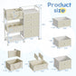 Cidaziya 2In1 Baby Diaper Caddy Organizer and Storage, 3 Tier Rolling Cart with Dividers and Drawers, Mobile Utility Cart Baby D