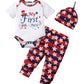 Nzrvaws 0-3 Months Newborn Baby Boy Clothes Thanksgiving Infant Long Sleeve Romper Camouflage Pants Hat 3Pc Outfits Set Fall Win