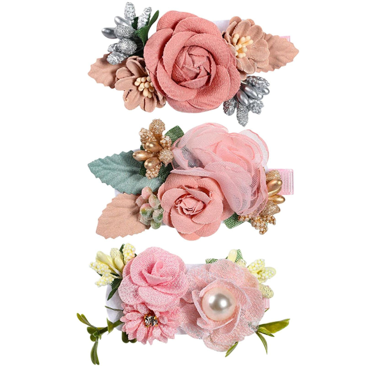 bnf 3x Baby Girl Bows Flowers Infant Hairpins Headwear Hair Clips B|Clothing Shoes & Accessories | Kids Clothing Shoes & Accs | 