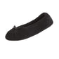 Isotoner Womens Terry Ballerina With Bow For Indooroutdoor Comfort Slipper, Black, 9-Aug Us