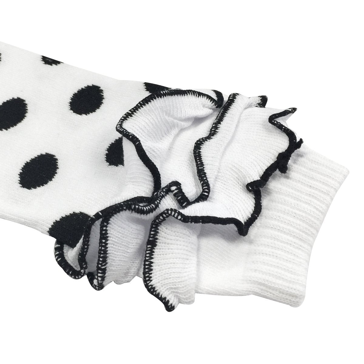Allydrew 3 Pack Ruffle Bottom Baby Leg Warmers & Toddler Leg Warmers, White, Black, Peachy Pink