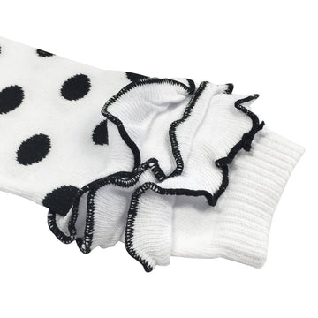 Allydrew 3 Pack Ruffle Bottom Baby Leg Warmers & Toddler Leg Warmers, White, Black, Peachy Pink