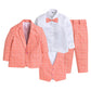 Jeetethnics Boys Peach Coat Suit Set With Waistcoat Shirt And Trousers (9109Ahv)