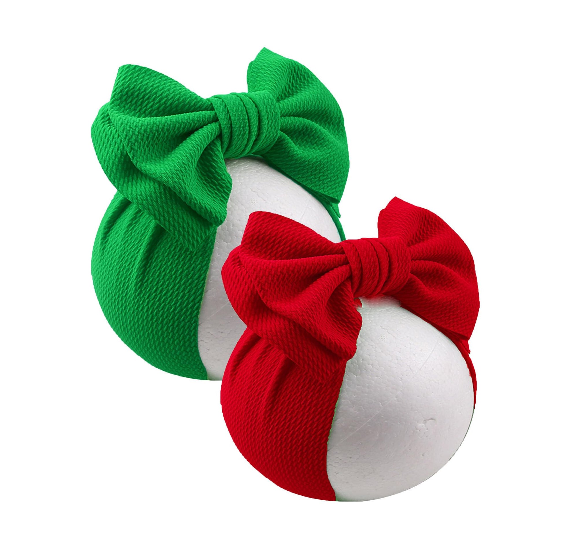 Lddcx Bows For Baby Girls Headband, Newborn Bows Headbands Baby Hair Bows Hairbands Hair Accessories.(Fd104) (Red Green)