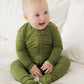 Vaenait Baby Toddler Boys Girls Solid Fotie Pajama Cozy Modal Olive 3-6M