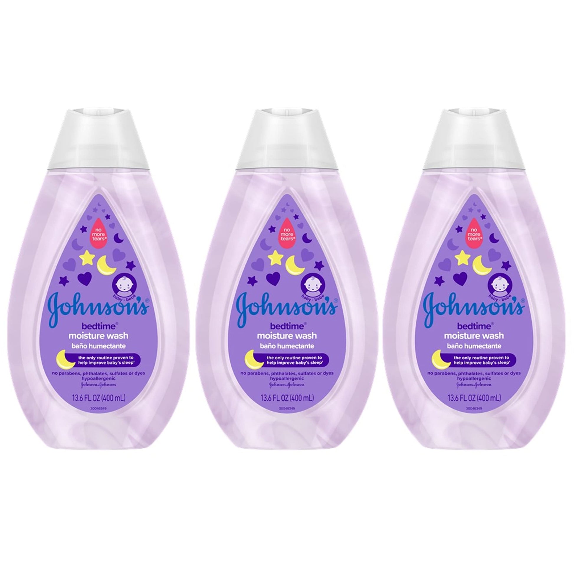 Johnson'S Bedtime Baby Moisture Body Wash With Coconut Oil, Washes Away 99.9% Of Germs, Tear-Free Night Time Bath Wash, Hypoalle