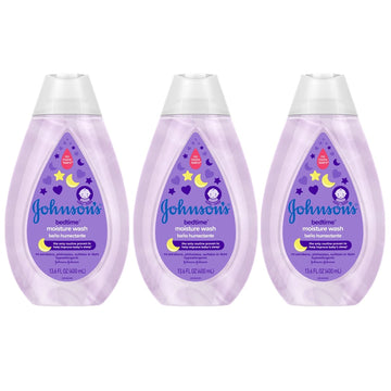 Johnson'S Bedtime Baby Moisture Body Wash With Coconut Oil, Washes Away 99.9% Of Germs, Tear-Free Night Time Bath Wash, Hypoalle
