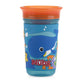 Nuby 360 Degree Easy Sip 3D Grip Wonder Cup With Printed Silicone Sleeve, 10 Oz, Whale