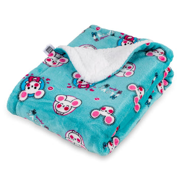 Mee Mee Soft Double Layered Baby Blanket with Mouse Printed  Ultimate Comfort for Newborns (100 CM X 140 CM) 012 Months (Green