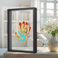 ALHROEUO Family Handprint Kit, DIY Baby Hand Print Kit-Fathers Day Gift - New Parent Gifts Ideas Hand and 4 Sheets Footprint Ke