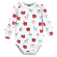 Hudson Baby Unisex Baby Cotton Long-Sleeve Bodysuits, Hot Cocoa, 0-3 Months