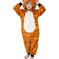 Wizland Kid Animal Onesie Tiger Outfits For Girls Boys Flanne Tiger Onesie Onepiece Holloween Costume With Tail 6-8