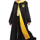 Disguise Harry Potter Hufflepuff Robe Deluxe Childrens Costume Accessory, Black & Yellow, Kids Size Medium (7-8)