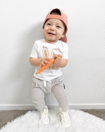 Infant Toddler Baby Boy Easter Outfits Short Sleeve Shirts Bunny T-Shirt + Pants 2Pcs Spring Summer Outfits (Bunny White, 2-3 Ye