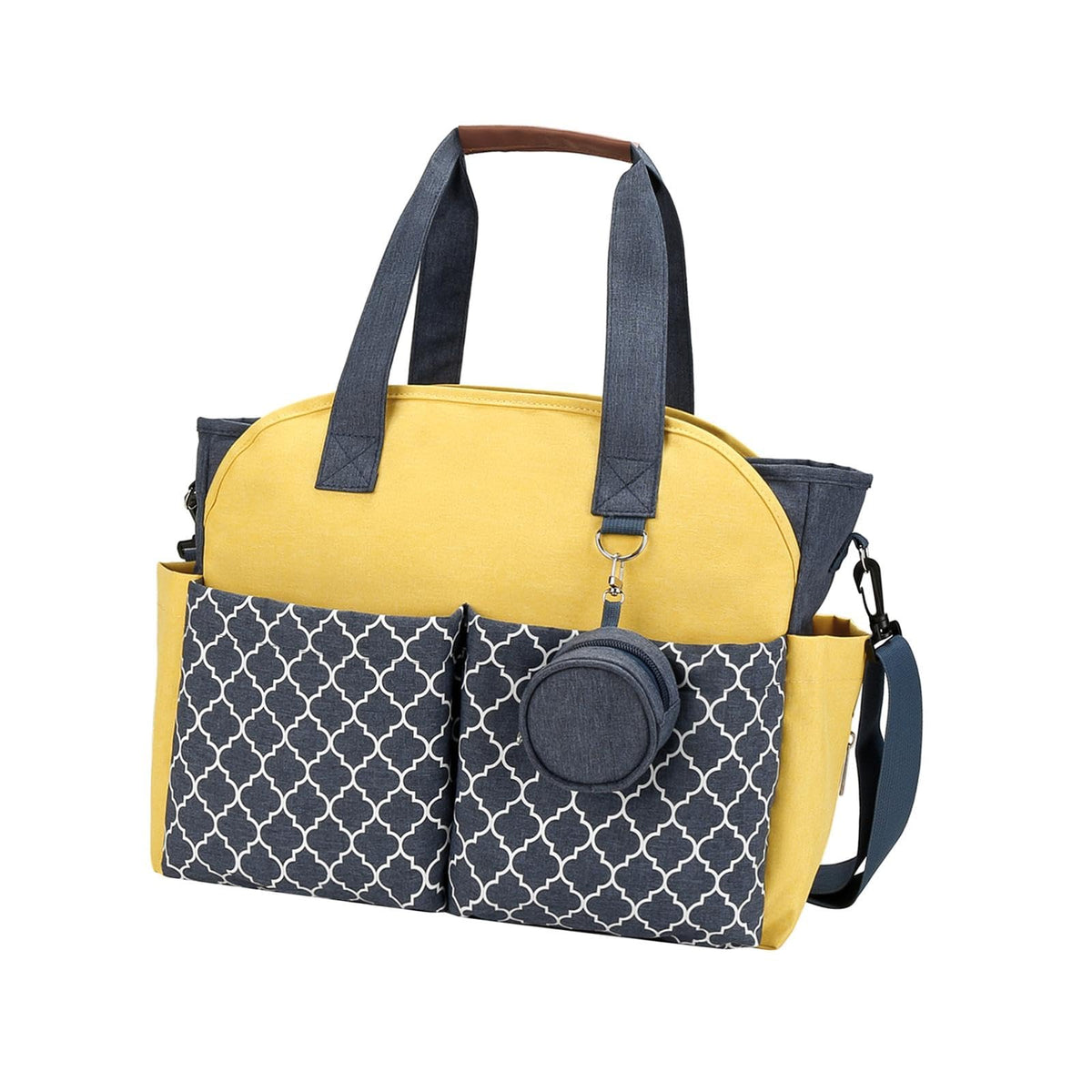 LOOM TREE Multifunctional Baby Diaper Mummy Changing Bag Handbag for Diaper Keys Phone Blue Yellow | Strollers & Accessories | S