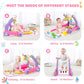 4-In-1 Baby Gym Play Mat With Learning Walker, Tummy Time Mat & Baby Push Toys For Newborn Infant 0-3-6-9-12 Month Boy Girl, Bab