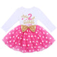Winter Birthday Outfit Girl My Second Birthday Mini Dress Cake Smash Outfit Baby Tulle Tutu Skirt Autumn Long Sleeve Mouse 2Nd B