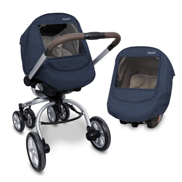 Manito Melange Infant Car Seat Weather Shield (Navy)