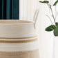 105L Extra Large Woven Laundry Hamper Basket With Heavy Duty Cotton Rope Handles For Clothes And Toys In Bedroom, Nursery Room,