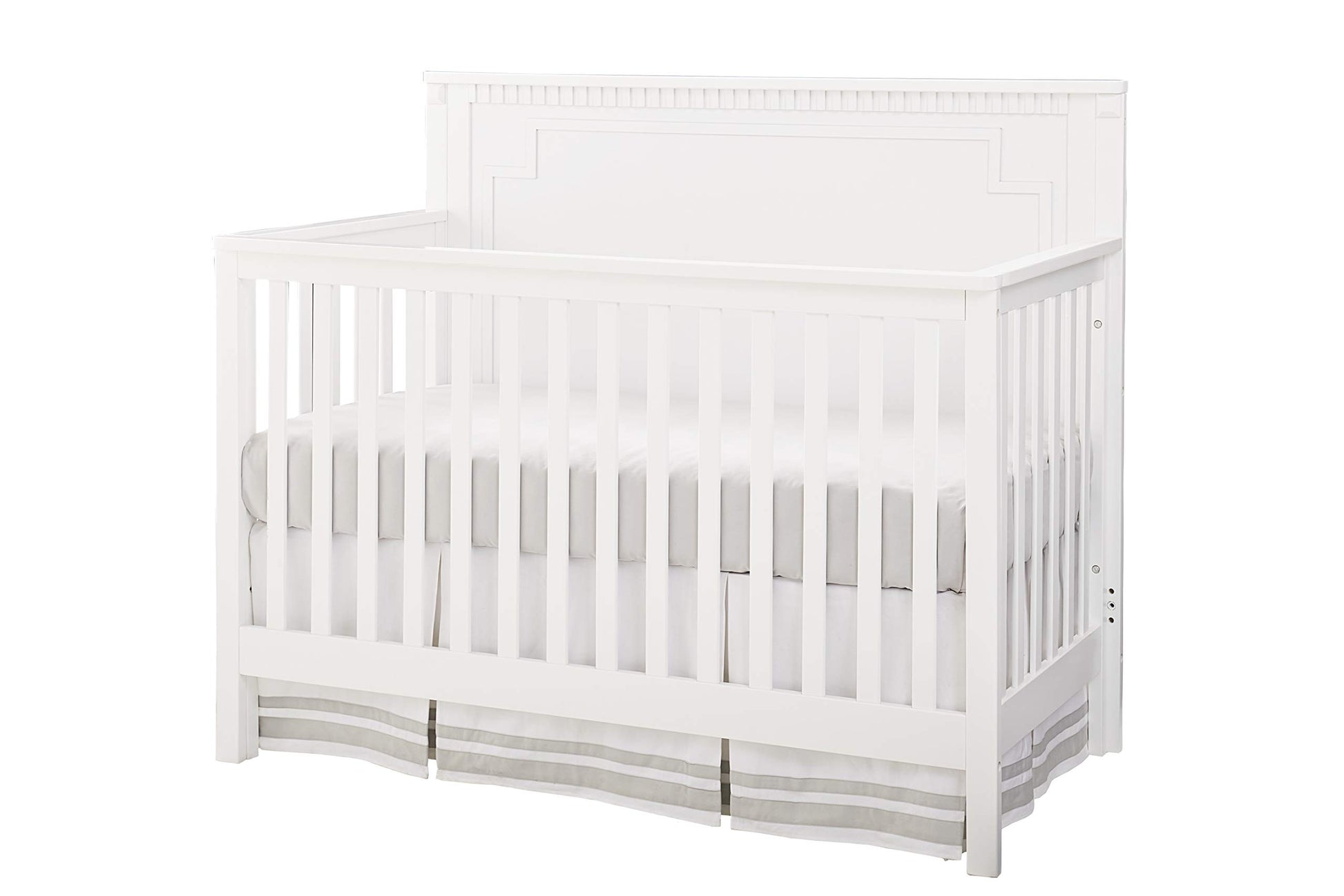 Imagio Baby Emery 4 in 1 Convertible Panel Crib, White