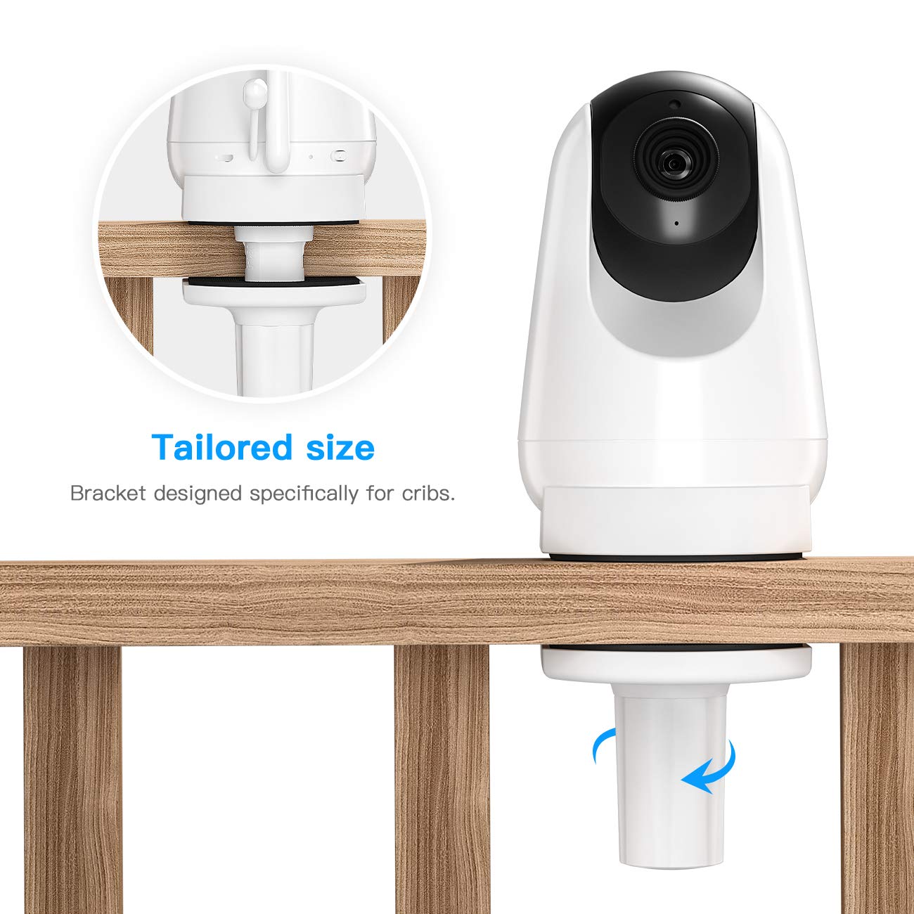 Tiuihu Baby Monitor Crib Mount For Hipp Baby Monitor Camera/Vava Baby Monitor