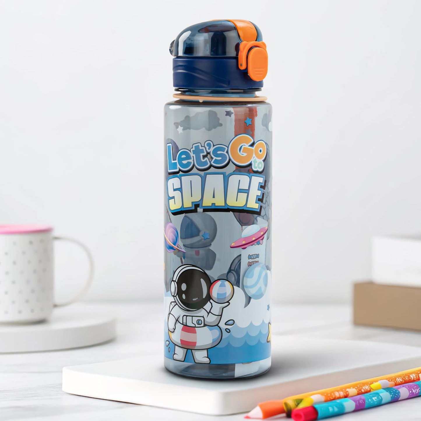 Baybee Space 700Ml Sipper Bottle For Kids, Anti-Spill Sippy Water Bottle- Bpa Free |Sippy Cup, Baby Bottle Sippers | Sipper Wate