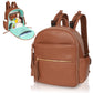 Small Diaper Bag Backpack Mominside Mini Baby Diaper Bag With 11 Pockets, Leather Travel Baby Bag For Baby Girls Boys, Diaper Ba
