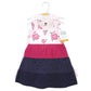 Hudson Baby Girls' Cotton Dresses, Pink Navy Floral, 6 Years