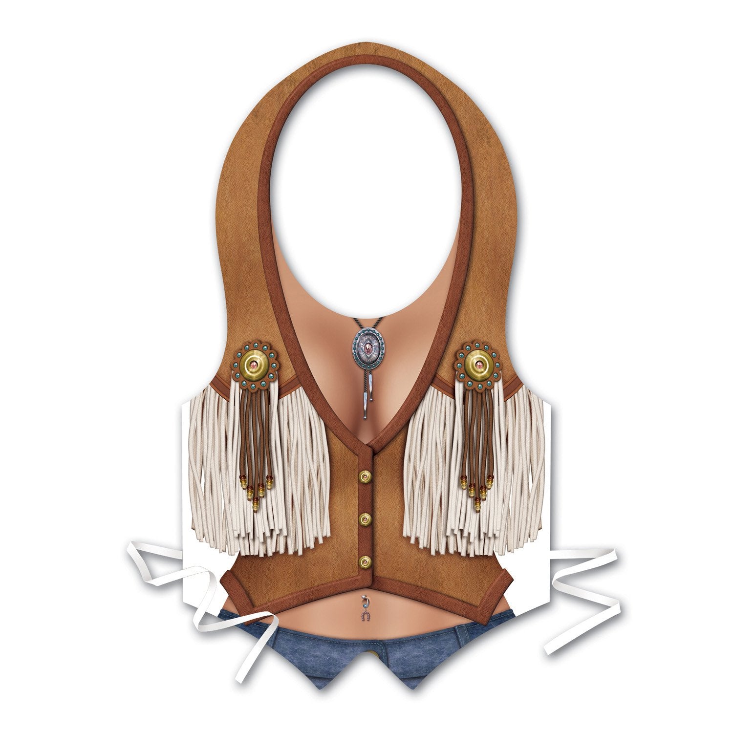 Plastic Cowgirl Vest Party Accessory (1 count)
