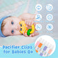 Babygoal Pure Color Pacifier Clips, 6 Pack Binky Paci Holder Clips And Leash For Boys And Girls Fits For Most Pacifier, Binkie S