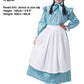 Graceart Pioneer Girls Dress Colonial Prairie Costume 100% Cotton (6 Colors Option) (Us-8, Blue)