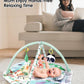 Dearlomum 4-In-1 Tummy Time Mat,Baby Activity Play Mat,Newborn Play Baby Mats For Floor With 6 Infant Learning Sensory Baby Toys