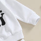 Ciycuit 3Pcs Baby Girl Football Outfits Letter Print Sweatshirt + Pants + Headband 0 6 12 18 24 Months Clothes 2-3T