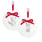 Pearhead Babyprints Babys First Handprint or Footprint Ornament Kit, Easy No-Bake DIY Clay Impression Kit, Christmas Baby Gift,