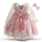 Nnjxd Flower Girl Baby Lace Princess Party Pageant Gown Tutu Wedding Dress 790 Pink Size(110) 3-4 Years