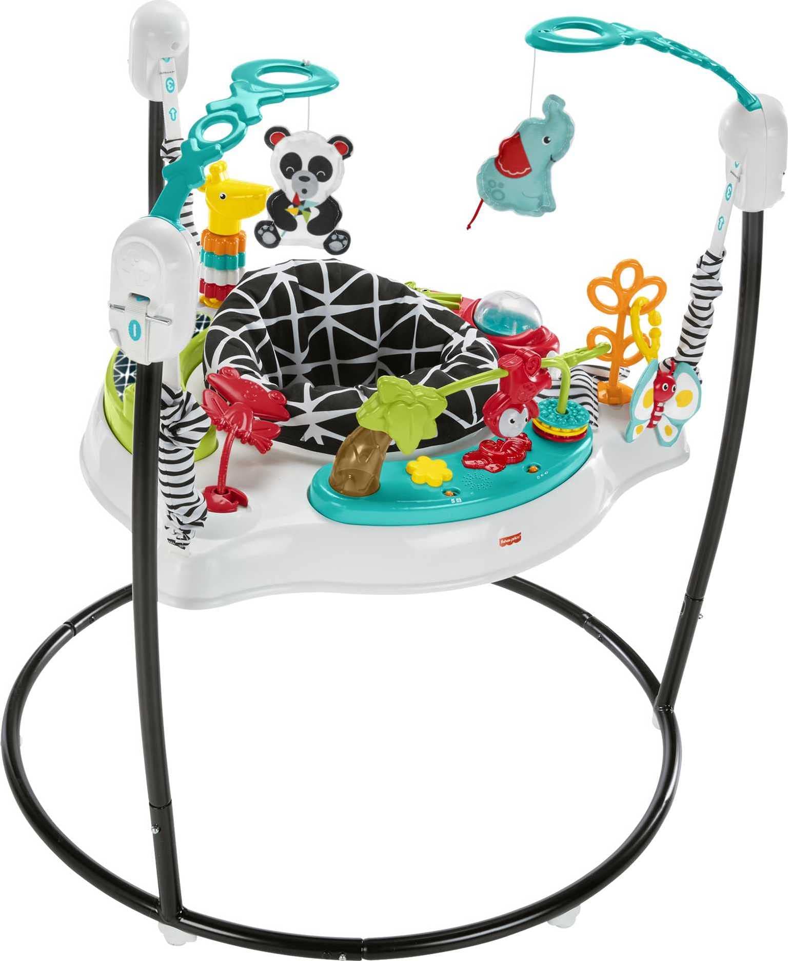 Fisher-Price Baby Bouncer Rainforest Jumperoo Musical Activity Center with Lights Sounds & Developmental Toys