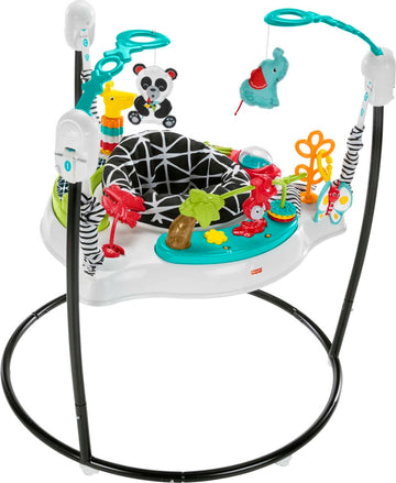 Fisher-Price Baby Bouncer Rainforest Jumperoo Musical Activity Center with Lights Sounds & Developmental Toys
