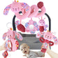 chochumy Baby Spiral Car Seat Toys for Babies 0-6 Months Girl, Stroller Hanging Stuffed Animals Carseat Activity Toy 0-3-6-12 Mo