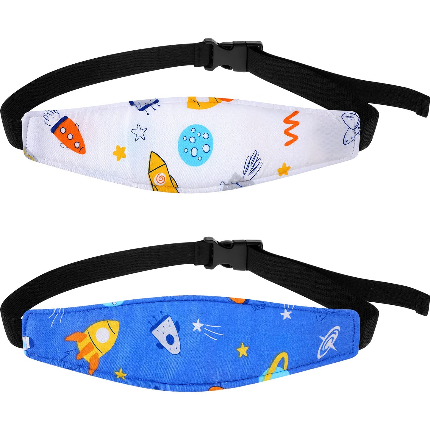 Hestya 2 Pieces Baby Carseat Head Support Band Strap Headrest Stroller Seat Sleeping Headrest Neck Relief Head Strap Headband Fo