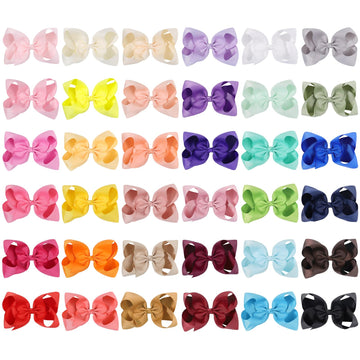 Choicbaby 36Pcs 6 Inch Hair Bows For Girls Large Hair Bows With Alligator Clips Toddler Hair Accessories For Baby Girls Kids Tee