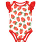 Dreamhalo Baby Girl Bodysuit Soft Bodysuits Cute Outfits Viscose From Bamboo One Piece Summer Playwear, CStrawberry, 36 Months