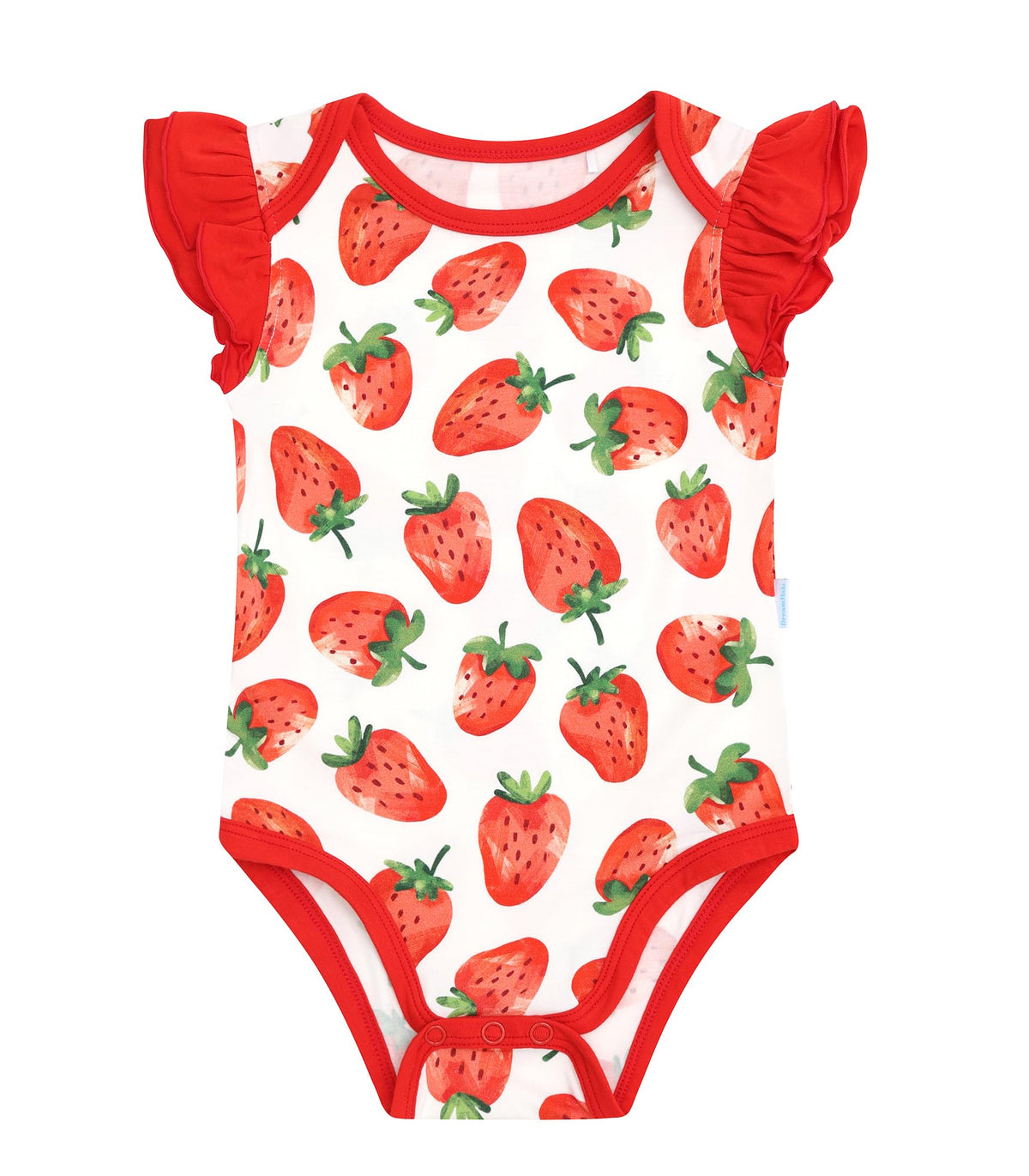 Dreamhalo Baby Girl Bodysuit Soft Bodysuits Cute Outfits Viscose From Bamboo One Piece Summer Playwear, CStrawberry, 36 Months