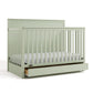 Graco Sasha 5-in-1 Convertible Crib with Drawer (Sage) - GREENGUARD Gold Certified Wood Crib, Converts to Toddler Bed, Daybed, F
