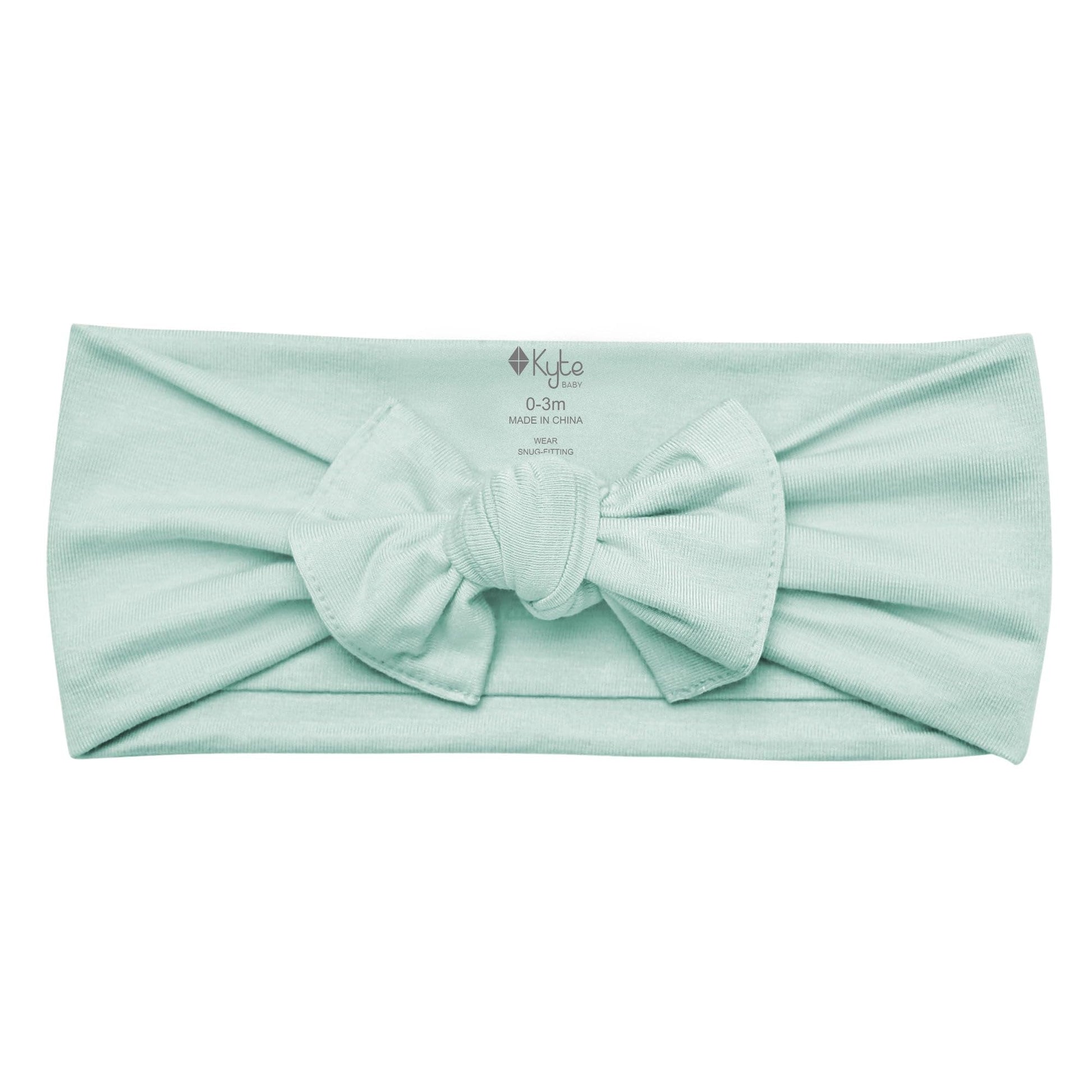 KYTE BABY Rayon Made From Bamboo Bow, (0-3 Months, Sage)